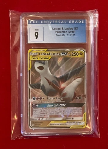 Pokemon🔥Latias & Latios 🔥 GX 113/181 Team Up Holo CGC 9 MINT!!