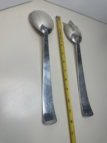 Juego de vajilla y tenedor de ensalada vintage Three Crowns Plaversmiths plateado - Imagen 5 de 7