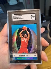 2006 TOPPS FINEST BLUE REFRACTOR LEBRONJAMES /299........SGC 9 MINT