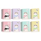  8pcs Spiral Bound Cartoon Notepads Student Writing Cartoon Coil Notepads for