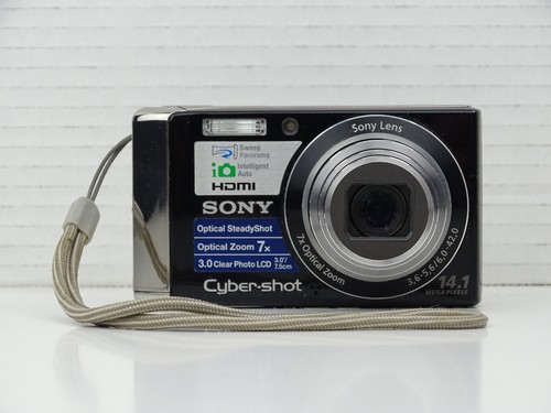 Sony Cyber-shot DSC-W370 Digital Camera Only 14.1MP Black - Tested Works  - Foto 1 di 12