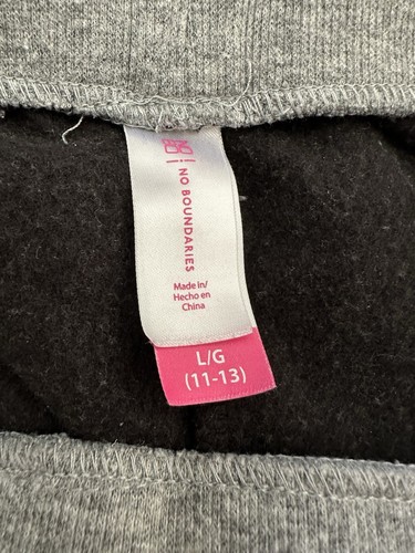 No Boundaries Damen Junior elastischer Kordelzug Jogginghose Sweatpant Gr. L 11-13 schwarz - Bild 4 von 4