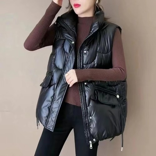 Vest Women Autumn Winter Short Loose Casual Waistcoat Fashion Sleeveless Jacket - Picture 11 of 12