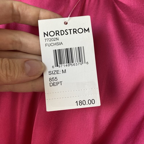 Rahi Cierra Cut Out Satin Midi Dress Fuchsia Pink M - Picture 5 of 11