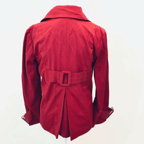 Alfani Small Trench Coat Woman's Red Lightweight - Picture 4 of 7