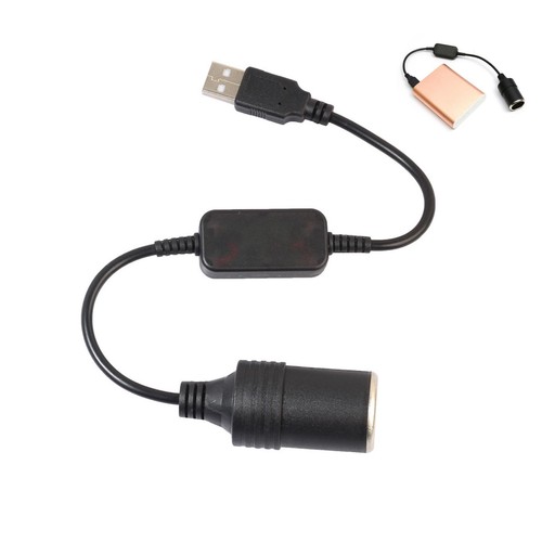 A Male to 12V Car Cigarette USB Lighter Socket Female Converter Adapter Cable - Picture 4 of 11