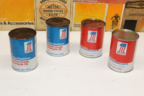 Harley Knucklehead Panhead Shovelhead XL Sportster Aermacchi Oil Cans Full