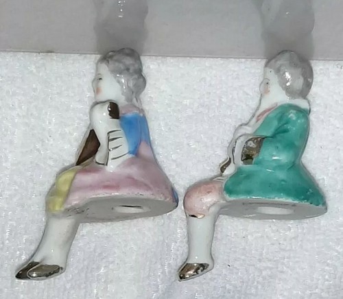 Vintage MUSICIANS Shelf Sitter 2 figurines Couple Japan Miniature UNIQUE 3.5" - Picture 5 of 10