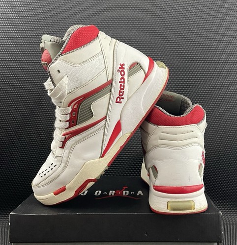 Reebok Pump Sneakers Shoes Twilight Zone Dominique Wilkins Size 9.5 White Red - Picture 5 of 7