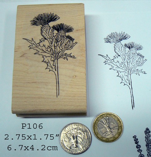 P106 Distelblume Gummistempel - Bild 1 von 2