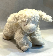 Baby Gund Winky Plush Lamb 058133 White Soft Baby Toy Rattle Sleeping Eyes EUC