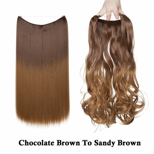 Secret Wire Hair Extensions Invisible Head Band Thick One Piece Real as Human US - Picture 43 of 44