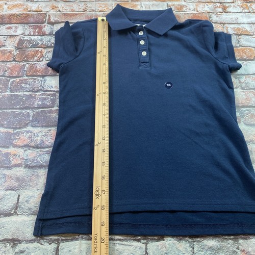 Abercrombie Kids Polo Shirt Girls 7/8 Navy Blue Short Sleeve Preppy Casual - Picture 9 of 11