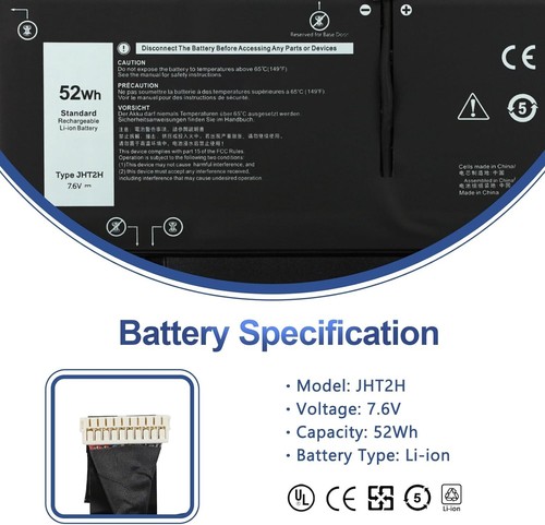 JHT2H BATTERY FOR DELL Latitude 7410 7310 009YYF Y7HR3 HRGYV 4V5X2 52Wh USPS - Picture 2 of 11