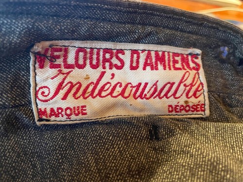 1930s Velours D'Amiens French Corduroy Work Pants - Picture 3 of 17