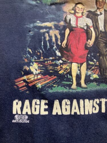 Vintage Rage Against The Machine V Neck T Shirt RARE Evil Empire 1997 - Picture 4 of 11