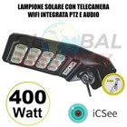 Lampione Solare Con Pannello Solare 400W Telecamera PTZ Wifi