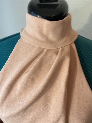 ASOS Dress High Neck sleeveless Halter Halter Asymmetrical Sheath Dress Size 2 - Picture 3 of 10