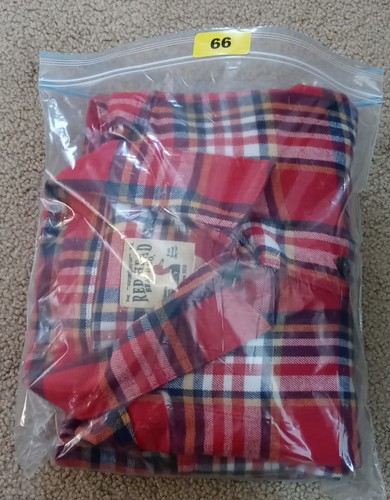 RED HEAD Men's Large Flannel Long Sleeve Shirt Red Plaid Cotton Bass Pro - Picture 7 of 7
