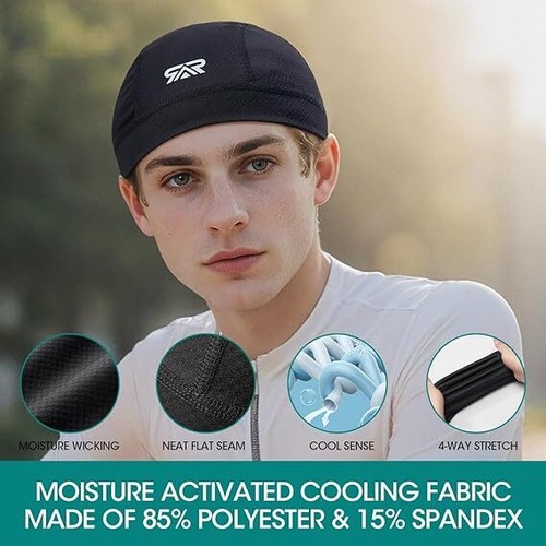 Men Women Cooling Running Hat Sports Cap Skull Cap Cycling Under Helmet Beanie  - Picture 10 of 23