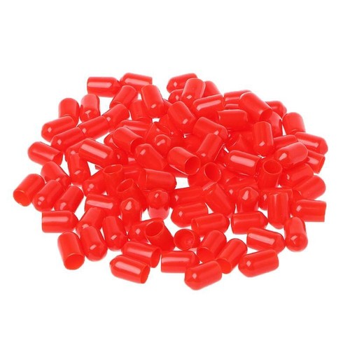 100PCS 6mm Red Protective Cover Rubber Covers Dust Cap For SMA Connector - Zdjęcie 4 z 5