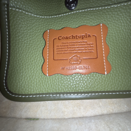 NWT Coach CL701 Ergo Bag In Coachtopia Leather Olive Green Multi - Picture 4 of 11