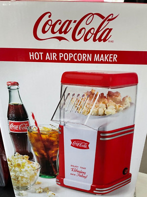 Nostalgia Electrics Coca Cola Mini Counter Top Hot Air Popcorn Maker New in Box