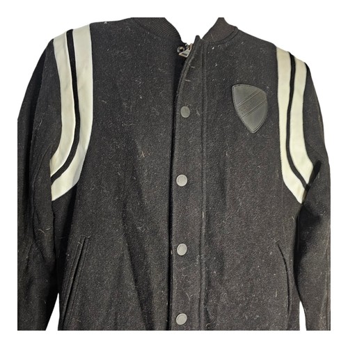 Vintage Guess Jeans Wolle Bomberjacke Vintage Schwarz Guess Erwachsene Größe M - Bild 2 von 14