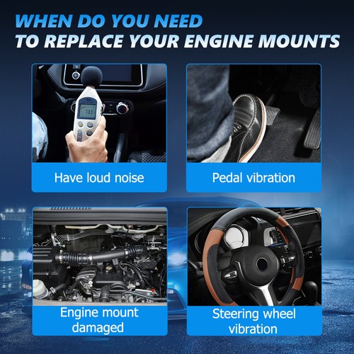 4pcs Engine Motor Trans Mount For Nissan Sentra 2007-2012 Sedan 4-Door 2.0L AT - Picture 9 of 11