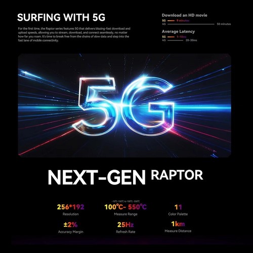 6,8" IIIF150 Raptor 5G Robust Smartphone Wärmebildkamera 32GB+512GB 50MP Kamera - Bild 8 von 18