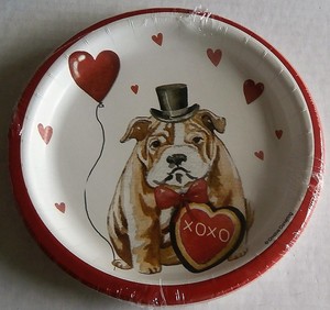 VALENTINE\'S DAY Dessert Paper Plates HEART DOGS 12 ct 6 7/8 ... VALENTINE\'S DAY Dessert Paper Plates HEART DOGS 12 ct 6 7/8 ...