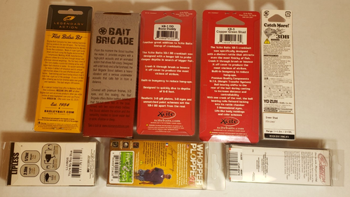 Crankbait Bass Fishing Lures - Freshwater Xcite Rattle - 8 PACK Set - NEW - Picture 2 of 2