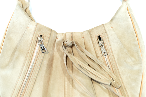 YSL Saint Laurent Schultertasche Wildleder Beige Vintage Auth aus Japan - Bild 4 von 18