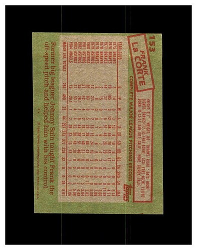 1985 TOPPS BASEBALL YOU PICK #1-199 SEE SCANS OF EVERY CARD SET BREAK NEW LIST - Picture 307 of 397
