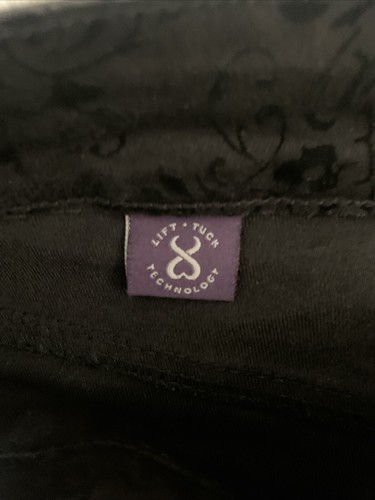 NYDJ Skinny Velvet Jacquard Pants Lift Tuck Technology Black Primrose Women's 6 - Picture 6 of 10