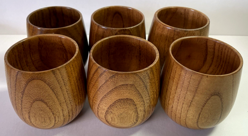 Bourbon Whisky Gläser Tassen 6 tlg Set Holzbecher Barware Geschenk Bio - Bild 3 von 7