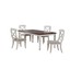 sunset trading andrews 5 piece butterfly leaf dining set | antique white and ...