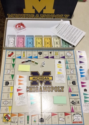 Michiganopoly Board Game Monopoly University of Michigan Complete Collegiate NIB - Picture 1 of 12