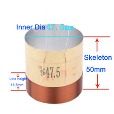 47.5mm ID 8ohm 8  White Aluminum Skeleton Bass Voice Coil Speaker Accessories