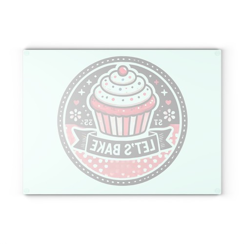 Let's Bake Glas Schneidebrett, Geschenk für Mutter/Schwester/Tante/Großmutter, - Bild 4 von 5