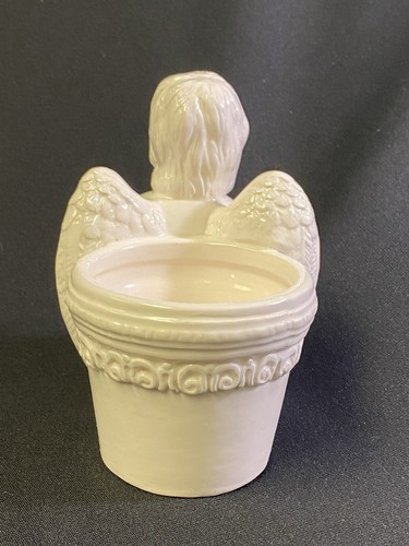 Angelo in ceramica cherubino vaso fioriera decorazione casa portagioie - Foto 5 di 17