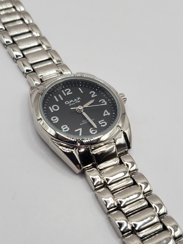 Omax Ladies Fashion Quartz Watch 26mm Round Silver Tone Bracelet Band - Picture 6 of 8