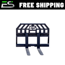 42" HD Skid Steer Pallet Fork Frame Quick Attach 42" Fork Blades-FREE SHIPPING