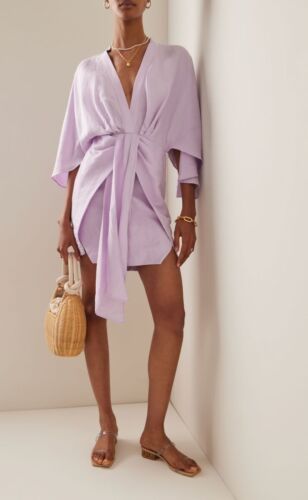 Significant Other Lola Linen Mini Dress Lilac Purple Womens Size 2