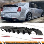 For 2015-23 Chrysler 300 Gloss Black Dual Exhaust Rear Diffuser W/ Red Reflector