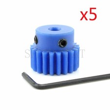 5pc 1 Module Nylon Spur Gear 19 Teeth Bore 8mm Motor Nylon Gear Wheel With Steps