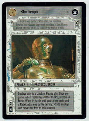STAR WARS CCG ENHANCED JABBA'S PALACE SEE-THREEPIO ex