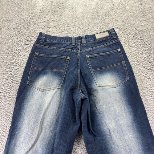 Vintage Stub Jeans Herren 36x34 Blau Dark Wash Baumwolle Relaxed Baggy Straight - Bild 5 von 9