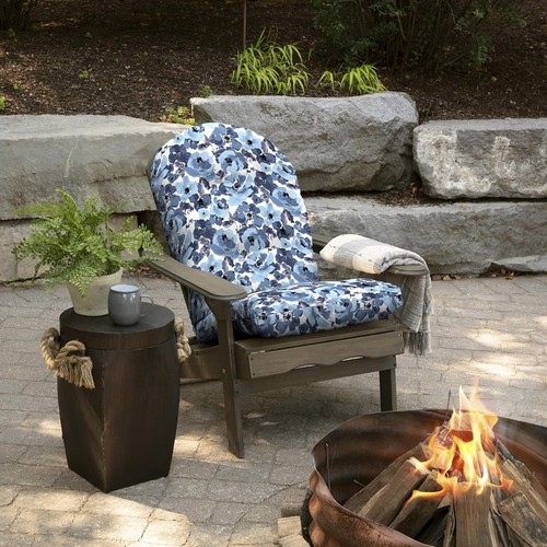 Arden Selections Outdoor Plush Modern Tufted Rocking Chair Cushion, Set of 2, 20 - Picture 5 of 10