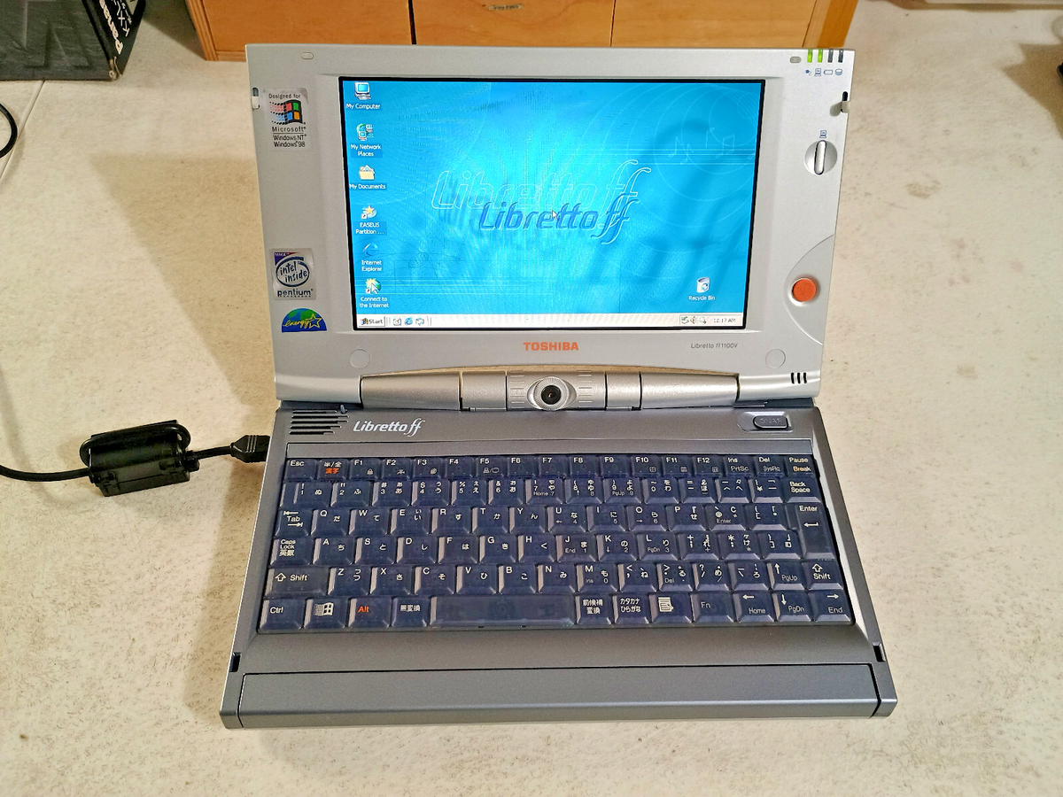 Toshiba Libretto ff1100v Intel P266MHz 96MB, 100GB HD Win2K